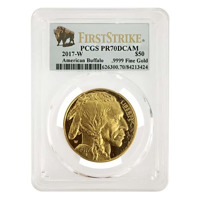 2017-W 1 oz $50 Proof Gold American Buffalo PCGS PF 70 First Strike