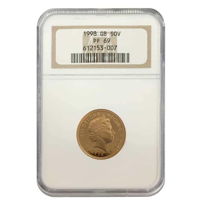 1998 Great Britain Proof Gold Sovereign NGC PF 69