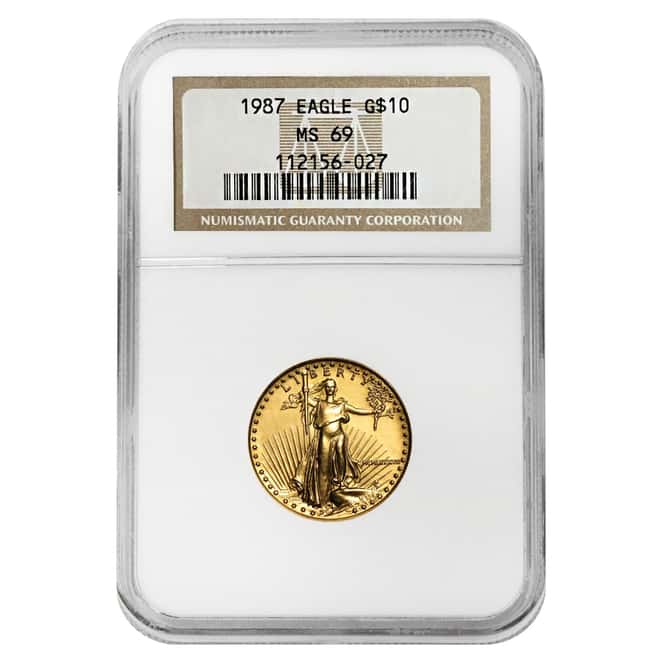 1987 1/4 oz $10 Gold American Eagle NGC MS 69