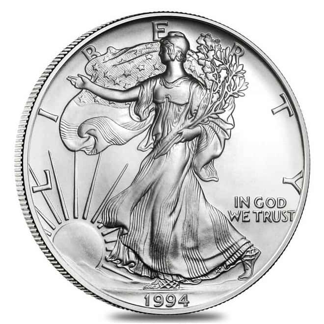Roll of 20 - 1994 1 oz Silver American Eagle $1 Coin BU