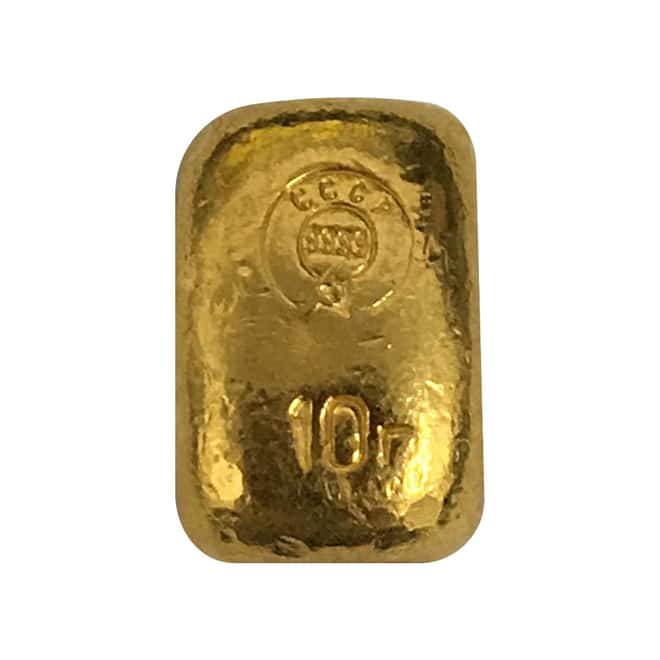 10 gram Russia USSR Gold Bar .9999 Fine