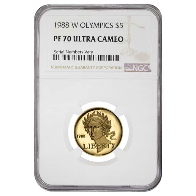 1988 W Gold $5 Proof Commemorative Olympics NGC PF 70 UCAM