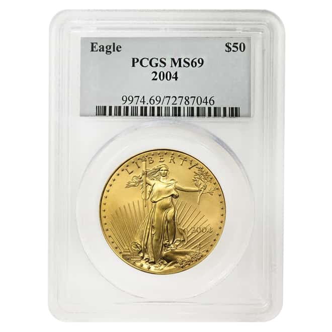 2004 1 oz $50 Gold American Eagle Coin PCGS MS 69