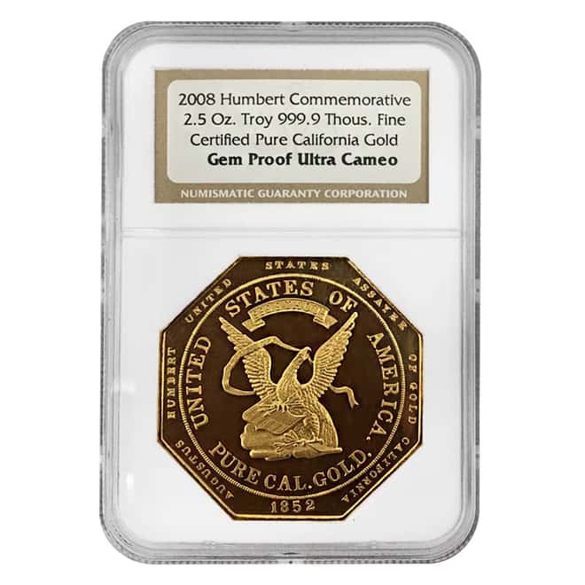 2008 2.5 oz Gold Humbert Commemorative .9999 Fine NGC Gem Proof UCAM