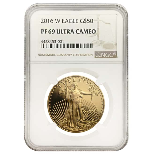 2016 W 1 oz $50 Proof Gold American Eagle NGC PF 69 UCAM