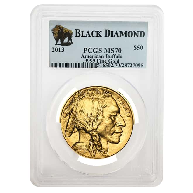 2013 1 oz $50 Gold American Buffalo PCGS MS 70 (Buffalo Label)