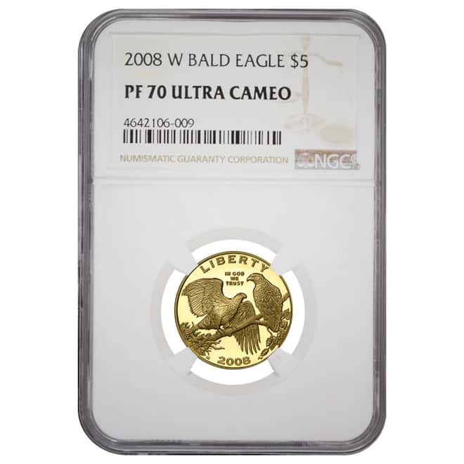 2008 W Gold $5 Proof Commemorative Bald Eagle NGC PF 70 UCAM