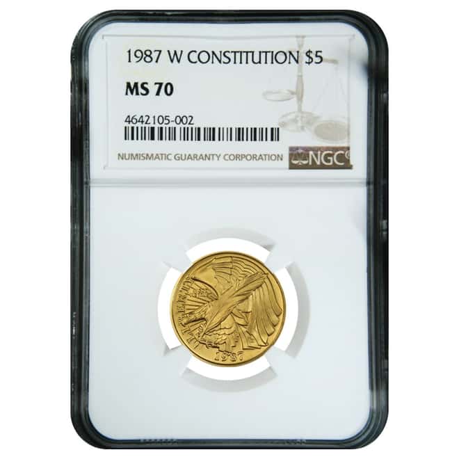 1987 W Gold $5 Commemorative Constitution Bicentennial NGC MS 70