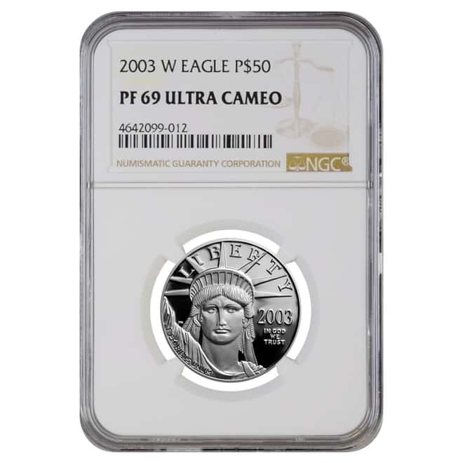 2003 W 1/2 oz $50 Platinum American Eagle Proof Coin NGC PF 69 UCAM