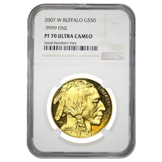 2007 W 1 oz $50 Proof Gold American Buffalo NGC PF 70 UCAM