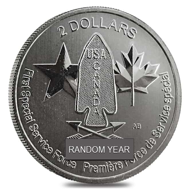 Canada 1/2 oz Silver Special Service Force $2 Coin Cull (Random Year)