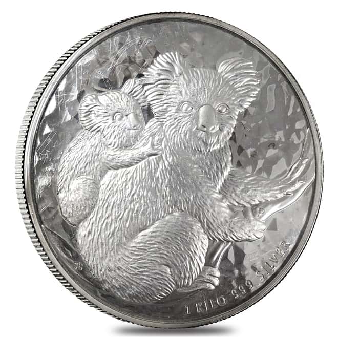 2008 1 Kilo Silver Australian Koala Perth Mint .999 Fine (Spotted)