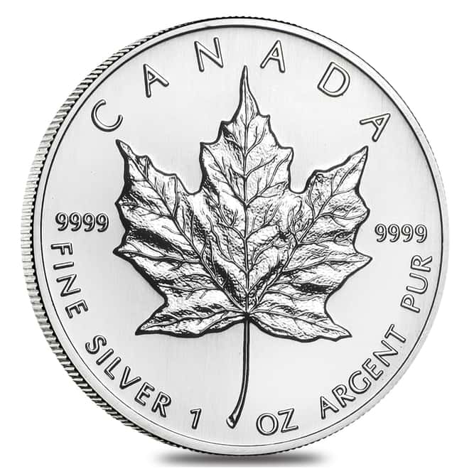 1995 1 oz Silver Canadian Maple Leaf .9999 Fine $5 Coin BU (Sealed)