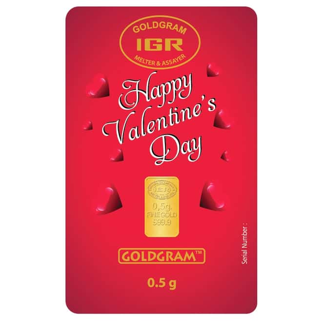 1/2 gram Istanbul Gold Refinery (IGR) Bar .9999 Fine (Valentine's Assay)