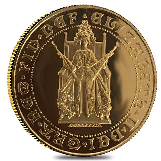 1989 Great Britain 2 Pound 500th Anniversary Proof Gold Coin AGW .4707 oz (In Cap)