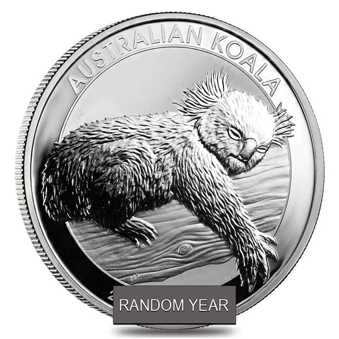 10 oz Silver Australian Koala Perth Mint .999 Fine BU In Cap (Random Year)