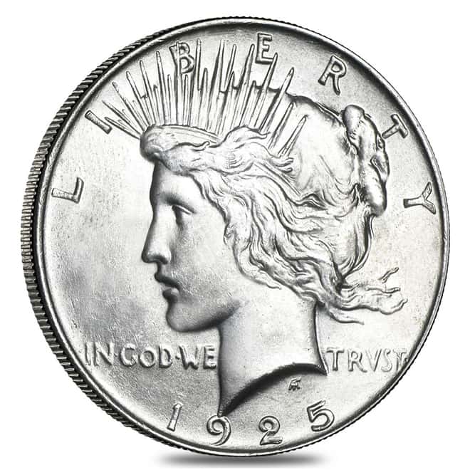 1925 Silver Peace Dollar BU 