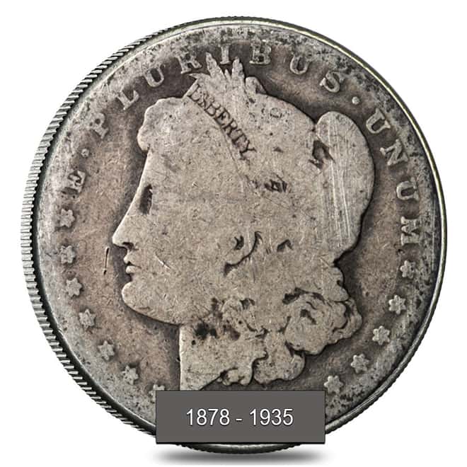 Roll of 20 - 1878-1935 Silver Morgan/Peace Dollars Below Cull (Random Year)