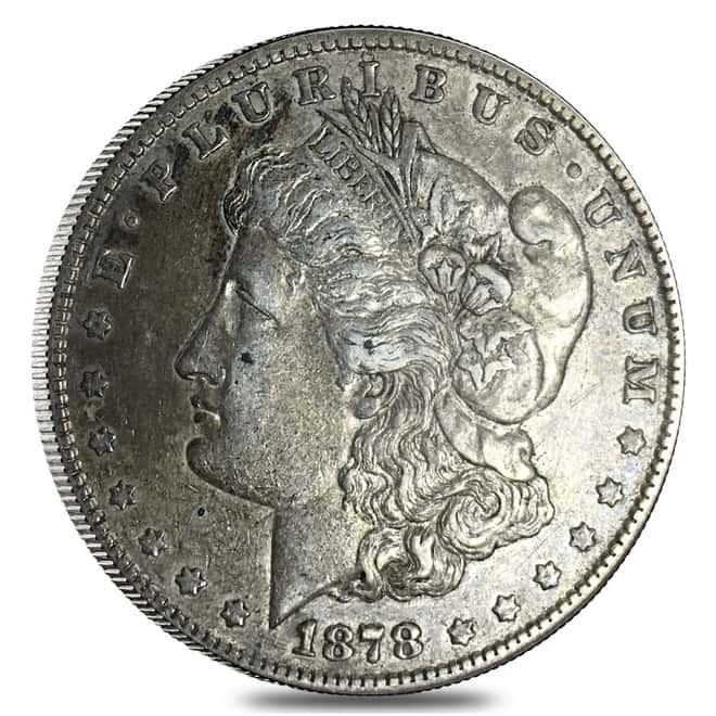 1878 Silver Morgan Dollar 8 Tailfeathers XF