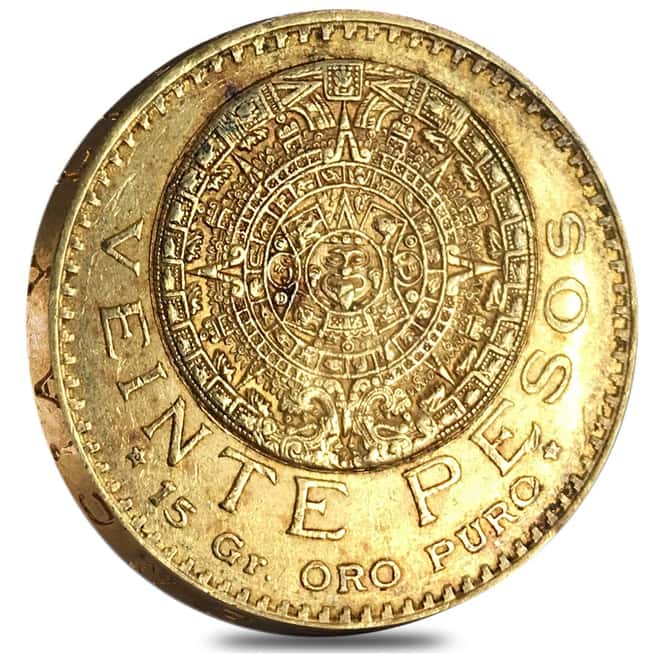 1921/11 Mexico 20 Pesos Gold Coin AU/BU