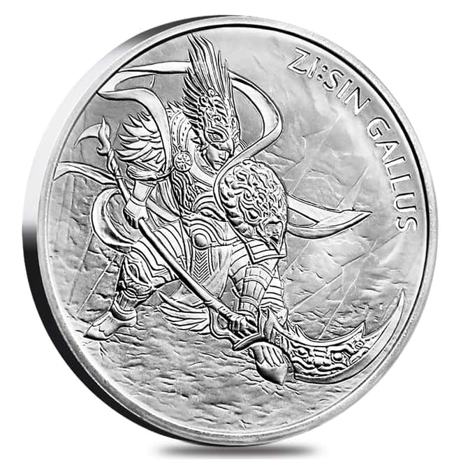 2017 1 oz South Korea Silver ZI:SIN Gallus Medal BU