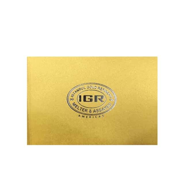 Istanbul Gold Refinery Assay (IGR) Yellow Presentation Sleeve