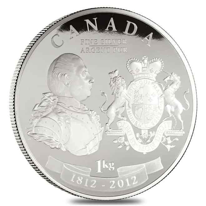 2012 Canada 1 Kilo Proof Silver $250 King George III Peace Medal