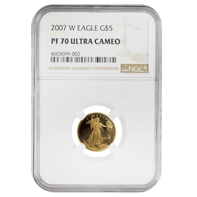2007 W 1/10 oz $5 Proof Gold American Eagle NGC PF 70 UCAM