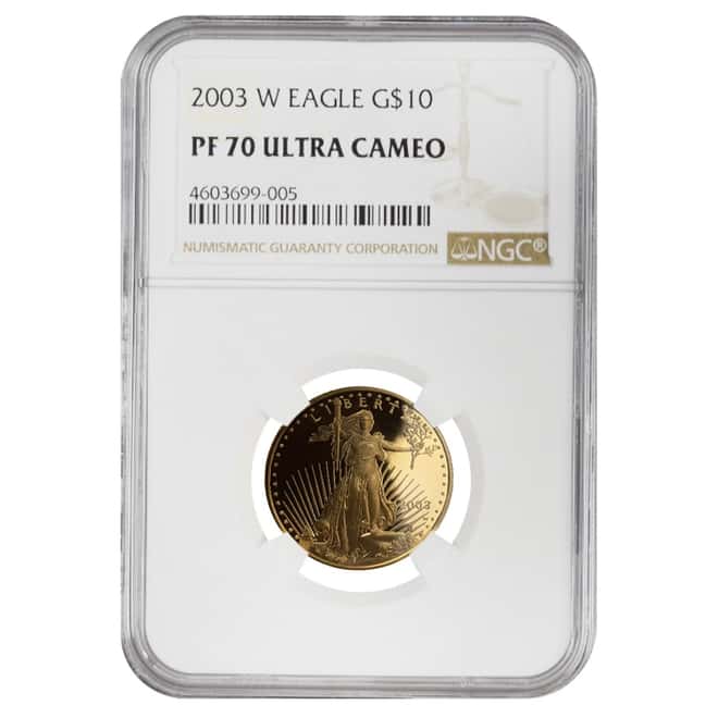 2003 W 1/4 oz $10 Proof Gold American Eagle NGC PF 70 UCAM