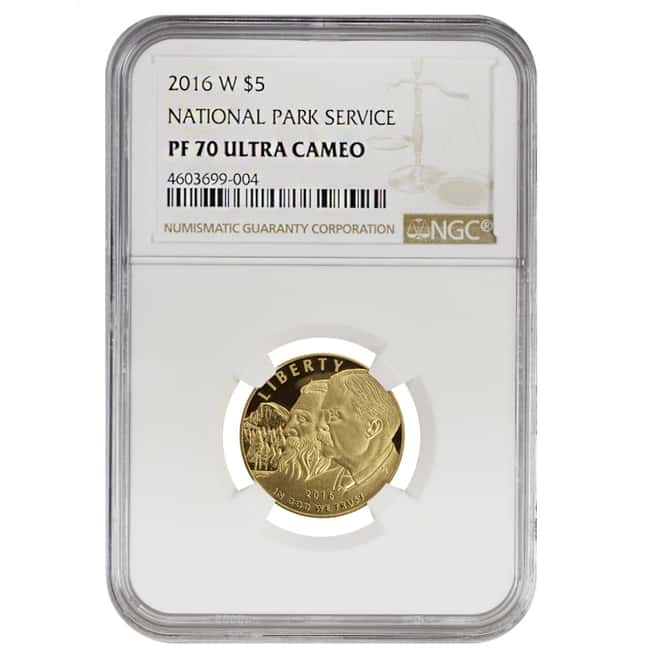 2016 W Gold $5 Proof Commemorative National Park Service NGC PF 70 UCAM