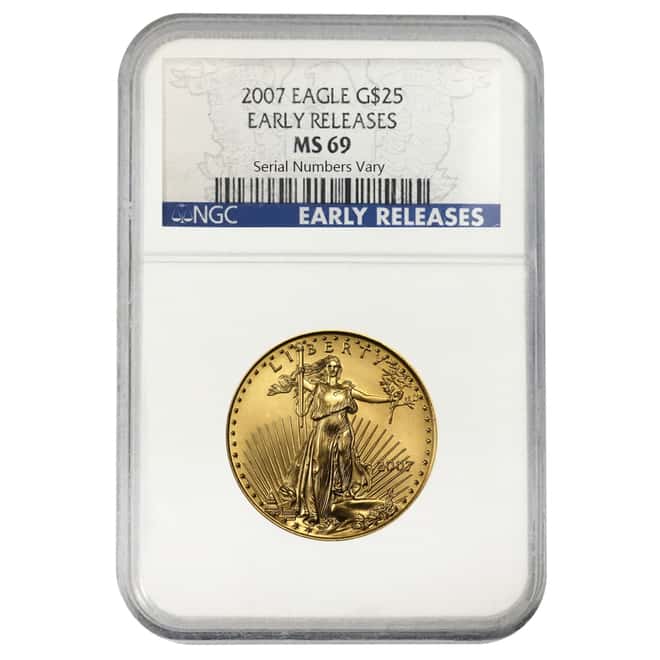 2007 1/2 oz Gold American Eagle NGC MS 69 Early Releases