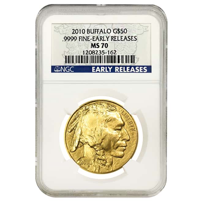 2010 1 oz $50 Gold American Buffalo NGC MS 70 Early Releases