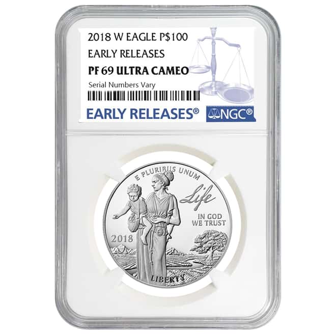 2018-W 1 oz Proof Platinum American Eagle - Life - NGC PF 69 ER
