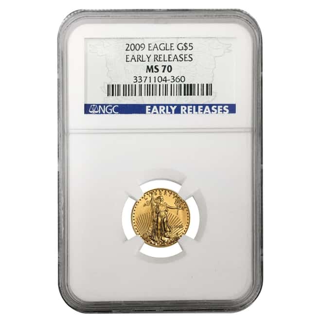 2009 1/10 oz $5 Gold American Eagle NGC MS 70 (Early Releases)