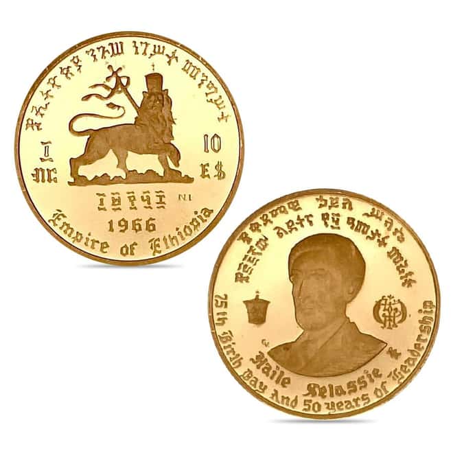 1966 Ethiopia 4.39 oz Haile Selassie Gold 5-Coin Set (w/Box & COA)
