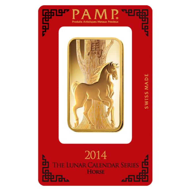100 gram PAMP Suisse Year of the Horse Gold Bar (In Assay)