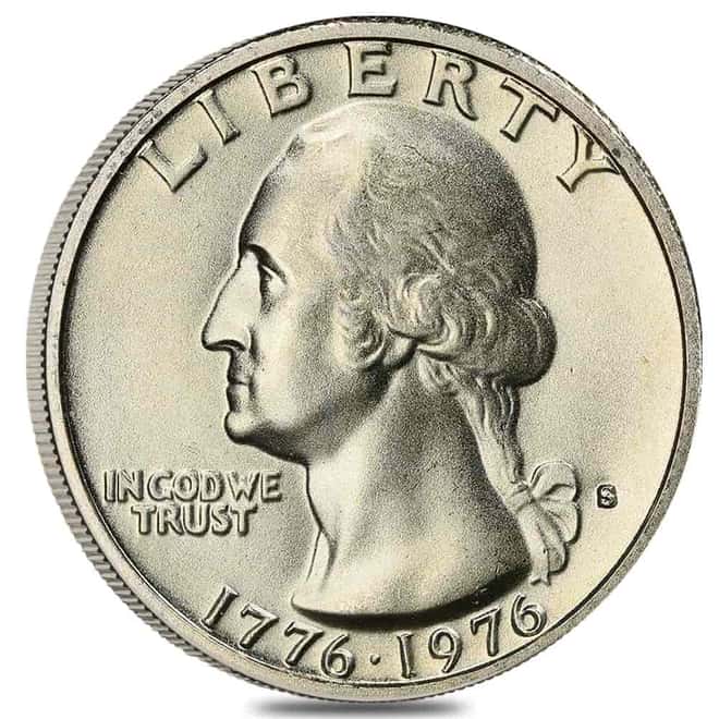 $10 Face Value 1976 Bicentennial Washington Quarter 40% Silver 40-Coin Roll (BU)