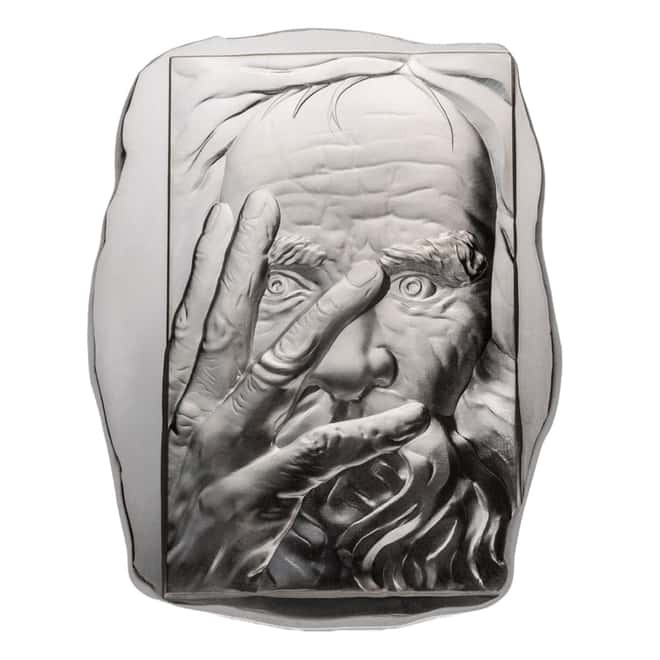 10 oz Argentia Thinking Man High Relief Silver Bar .9999 Fine