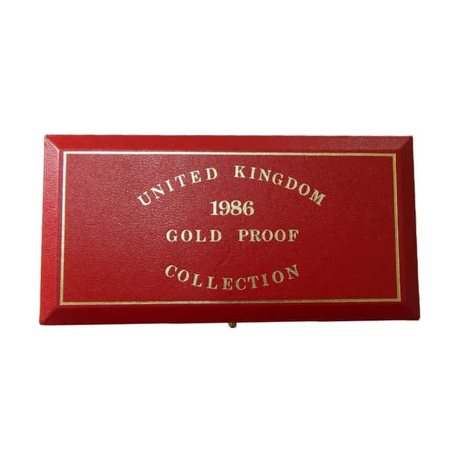 1986 Great Britain UK 3-Coin Gold Proof Set (w/Box & COA)