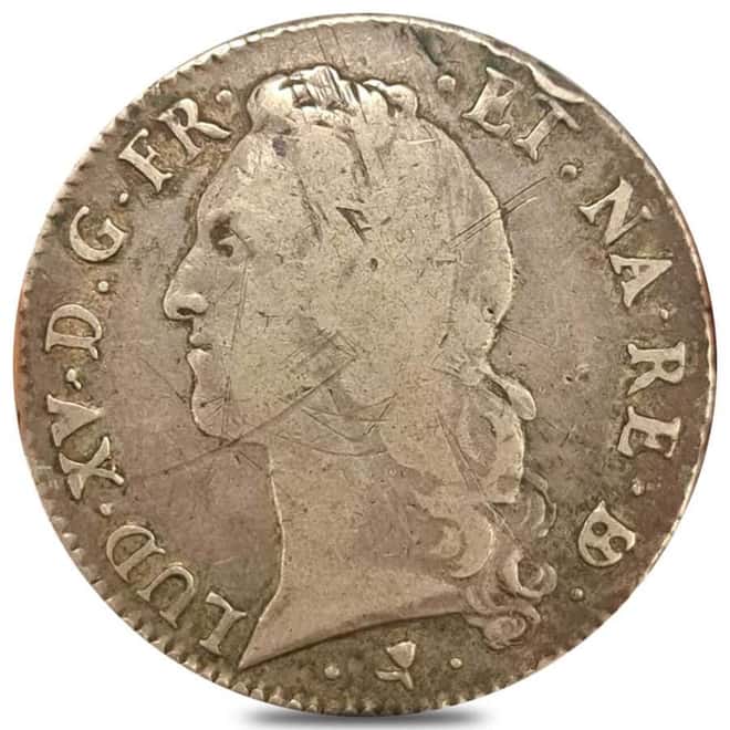 1742-1767 France 1 Ecu Louis XV Silver Coin Circ (Random Year)