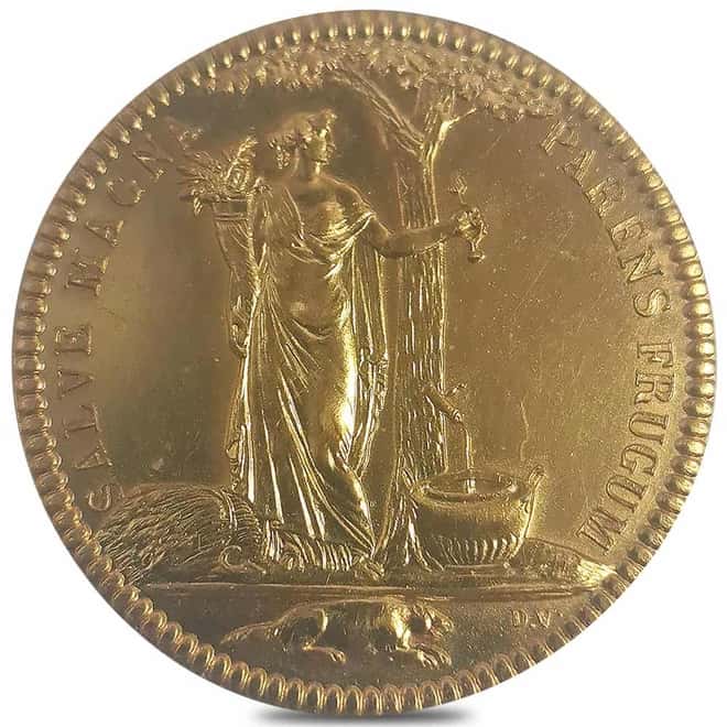 (1796) Castorland Gold Medal Restrike (Cleaned)