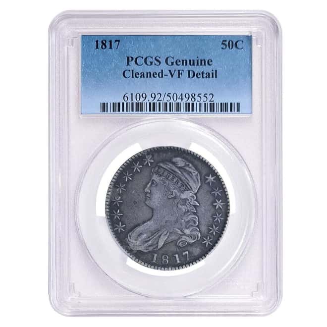 1817 Silver Capped Bust Half Dollar 50C PCGS VF Detail