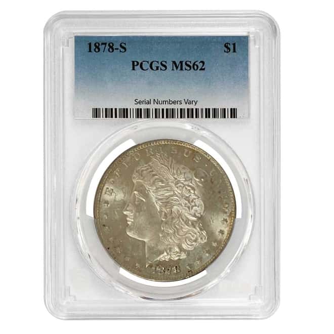 1878-S Morgan Silver Dollar $1 PCGS MS 62
