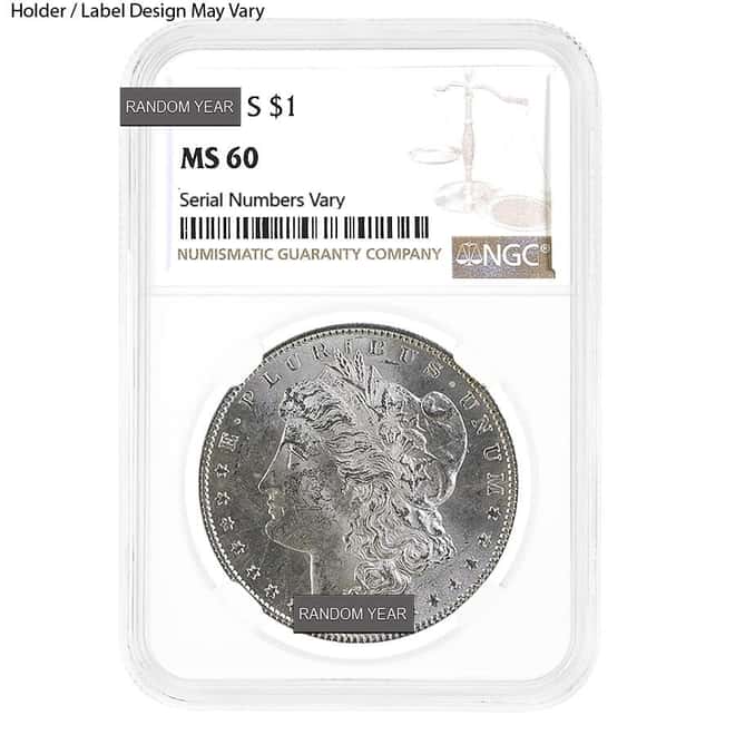 1878-1904 Morgan Silver Dollar $1 NGC MS 60 (Random Year)