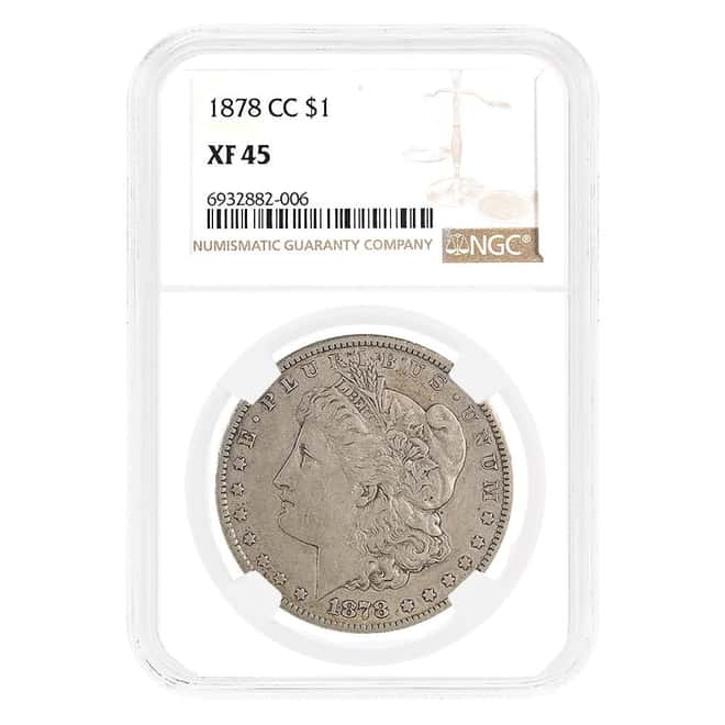 1878-CC Morgan Silver Dollar $1 NGC XF 45