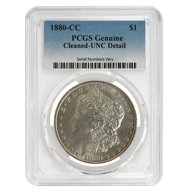 1880-CC Morgan Silver Dollar $1 PCGS UNC Detail