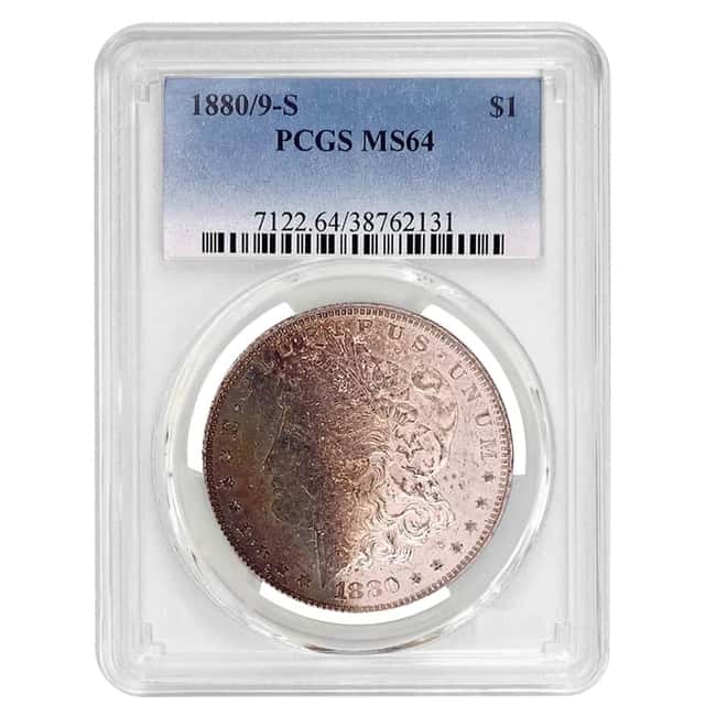1880/9-S Morgan Silver Dollar $1 PCGS MS 64