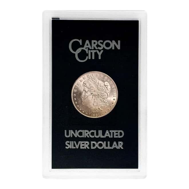 1881-CC Morgan Silver Dollar $1 BU GSA (w/Box & COA)