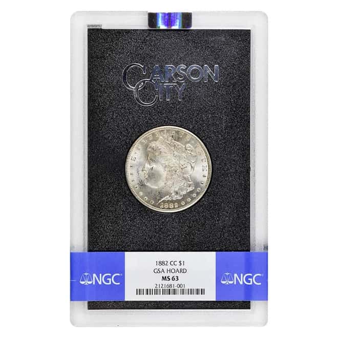 1882-CC Morgan Silver Dollar $1 NGC MS 63 GSA