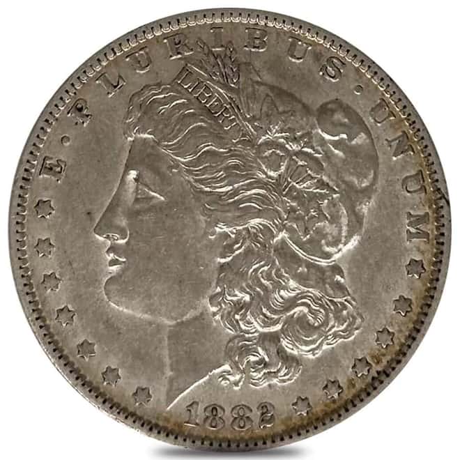 1882-O/S Morgan Silver Dollar $1 XF